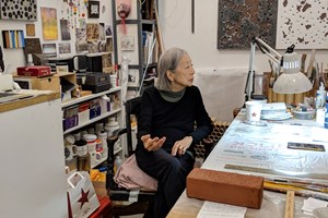 Tamiko Kawata, 'Thinking Collections: Open Studios | Artists at EFA,' Artist Studio, The Elizabeth Foundation for the Arts, Midtown, New York (20 October 2018). Courtesy Asia Contemporary Art Week. Photo: Li Fong. 
